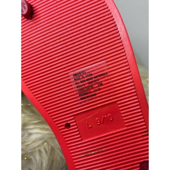 SO Rainbow Sparkle Platform Flip Flop Sandals 9 - Picture 5 of 7